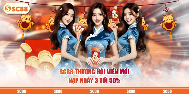 SC88 thưởng hội viên mới nạp ngày 3 tới 50%